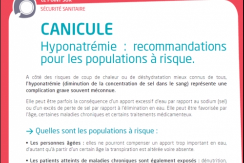 INFORMATION CANICULE INFORMATION CANICULE